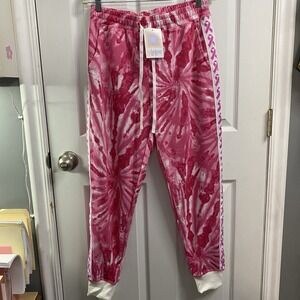 LuLaRoe Breast Cancer Awareness Jax Jogger Leggings Pink Ribbon Tie Dye Sz. M 🎀